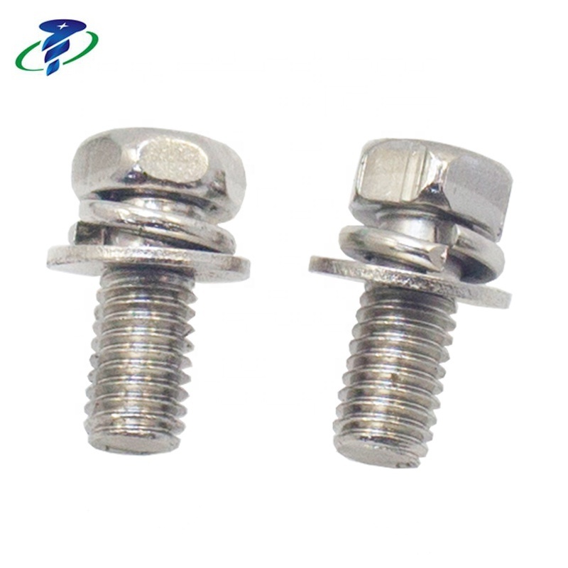 9MM Steel Hex Head Combination Screw Bolt