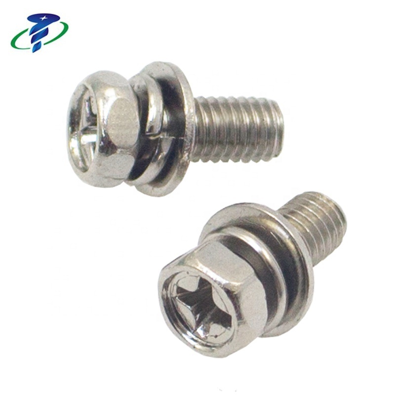 9MM Steel Hex Head Combination Screw Bolt