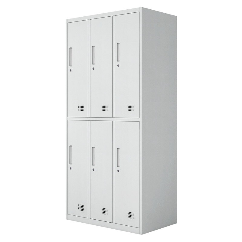 Metal Lockers 6 Door Storage Staff Worker Locker 6 Door School Locker Cabinet Armadietto Gym Casier Metal Loker