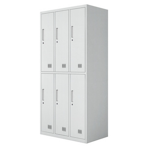 Metal Lockers 6 Door Storage Staff Worker Locker 6 Door School Locker Cabinet Armadietto Gym Casier Metal Loker