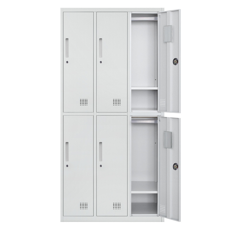 Metal Lockers 6 Door Storage Staff Worker Locker 6 Door School Locker Cabinet Armadietto Gym Casier Metal Loker