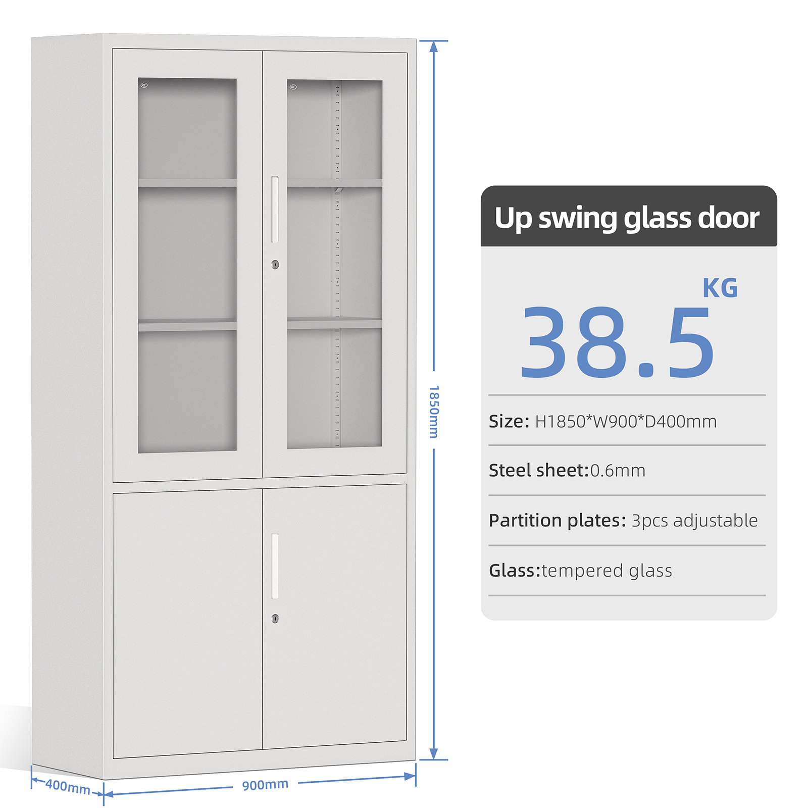 Cheap Steel File Cabinet Glass Door Laboratory Cabinet archivador Big Steel Cupboard Price