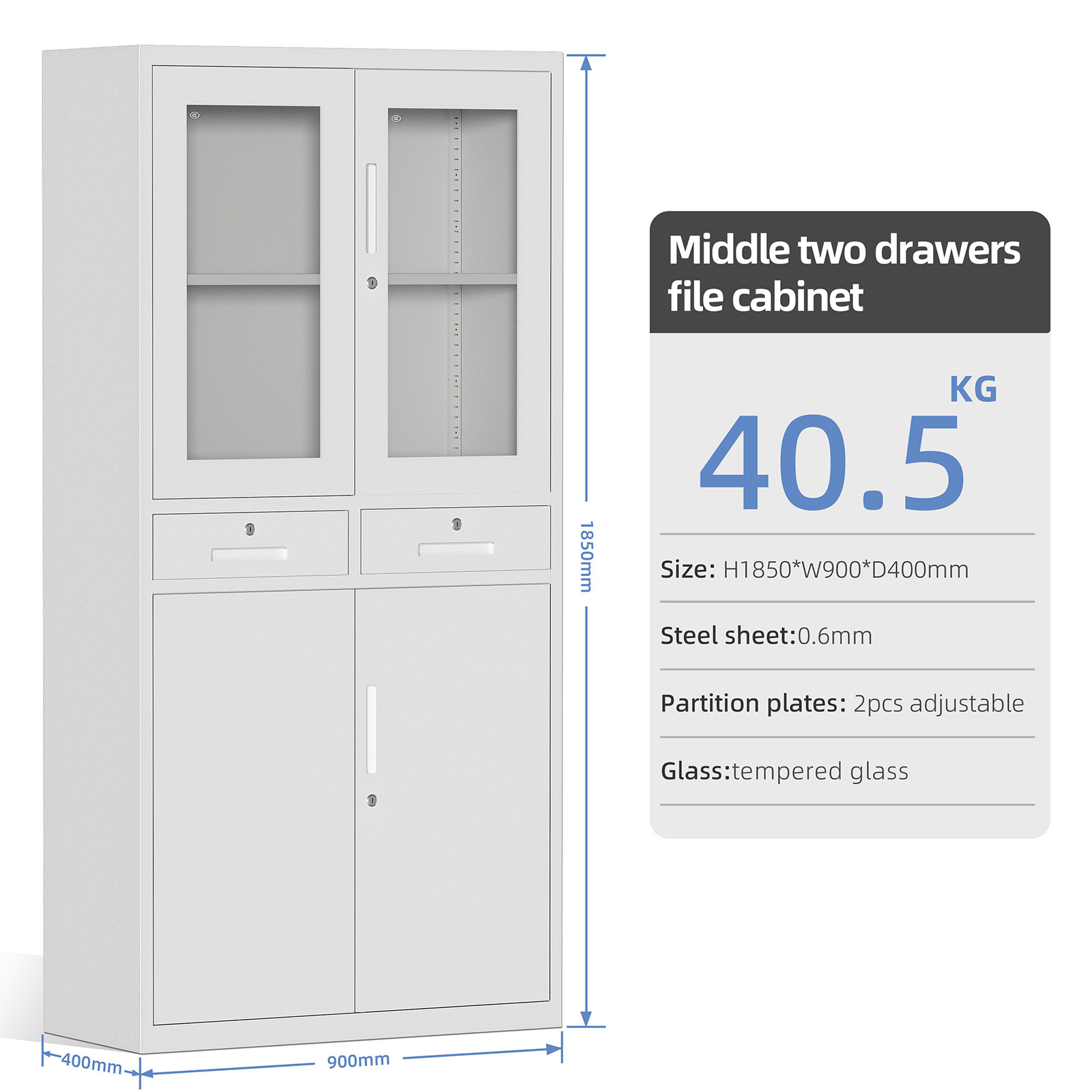 Hot sale office furniture metal file cabinet manufacturers metal 2 door cupboard steel storage filing cabinet