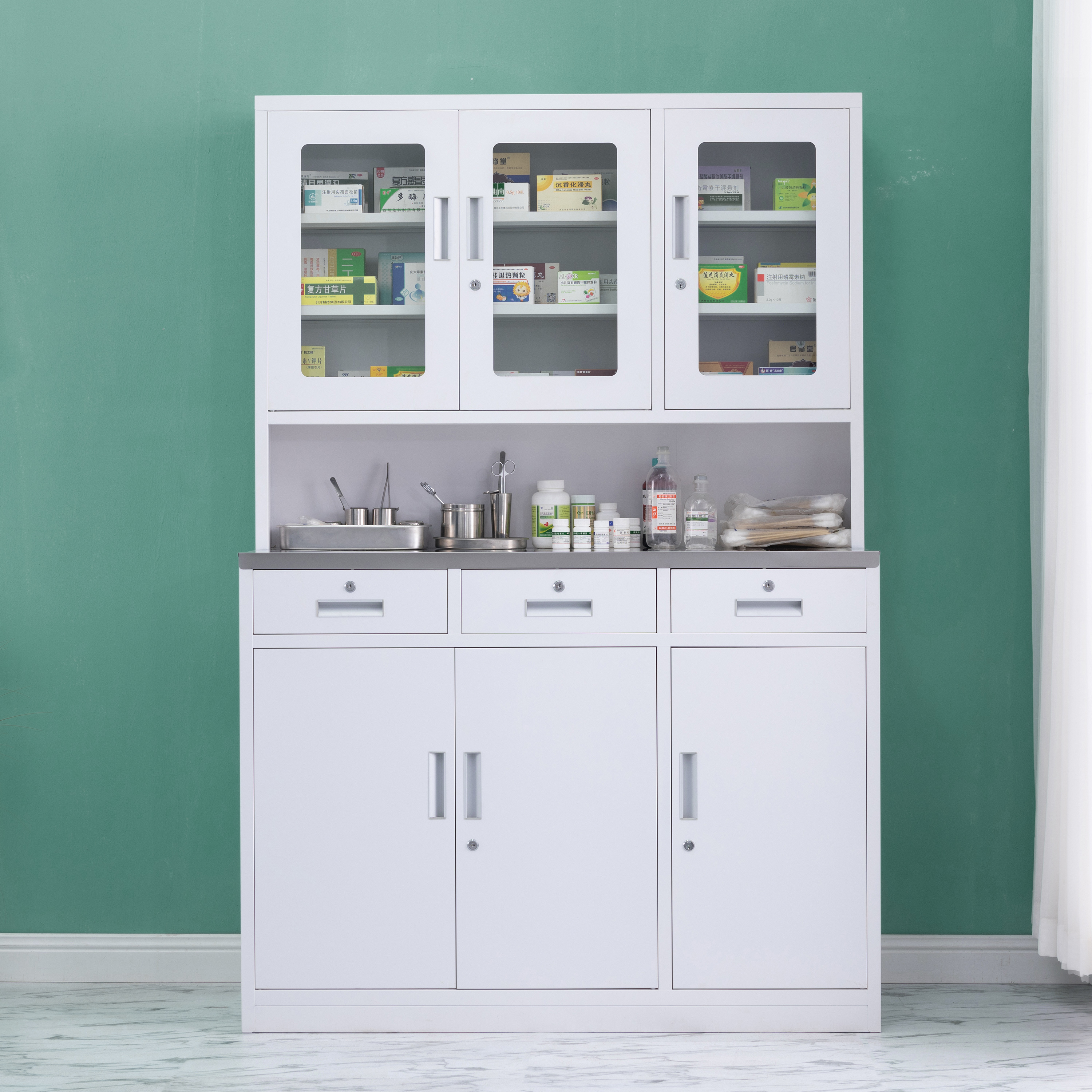 Steel Pantry Storage Cabinet Medical Cupboard room cabinet drug storage Hospital medicine cabinet  Chemical Laboratory Equipment