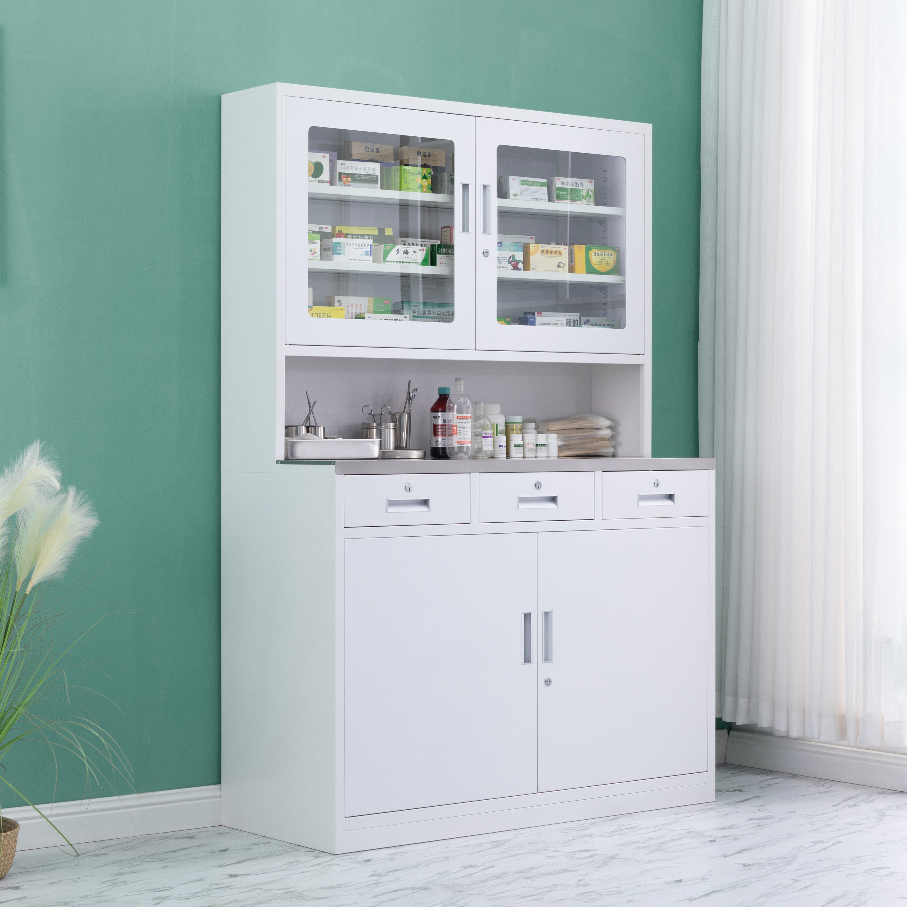 Steel Pantry Storage Cabinet Medical Cupboard room cabinet drug storage Hospital medicine cabinet  Chemical Laboratory Equipment