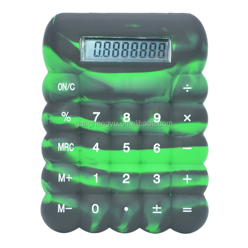 Lovely Kid's Promotional Gift Pocket Colorful Inflatable Silicone Calculator