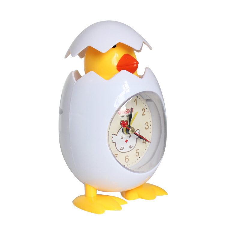 Wholesale Lovely Cartoon Chicken Egg Shaped  Analog Quartz Alarm Clock