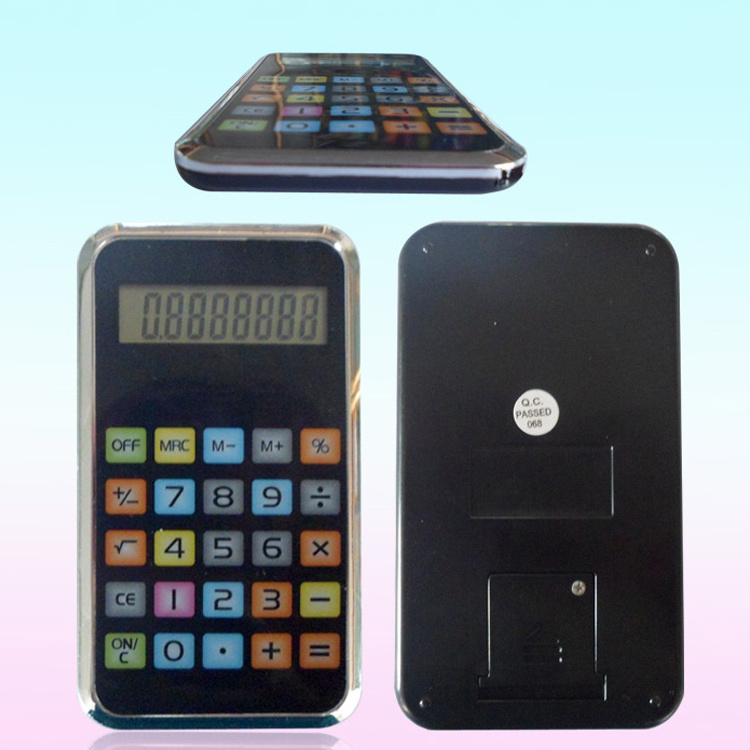 Mobile phone shape 8 digit electronic calculator,Hot sale touch screen calculator