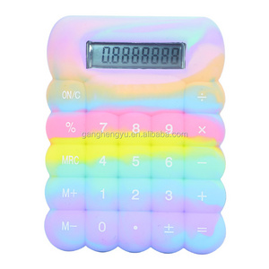 Lovely Kid's Promotional Gift Pocket Colorful Inflatable Silicone Calculator