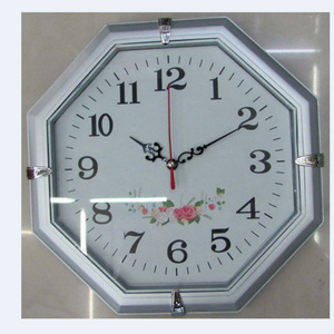 Plastic Cheap Octagon Quartz Movement Wall Clock