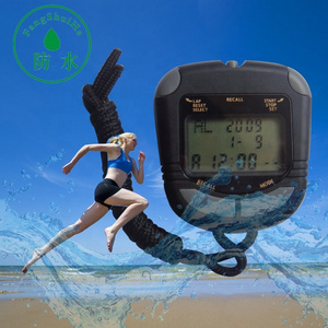 Portable Handheld Multifunctional Professional Digital Metronome 3 Rows Display 100 Laps Memory Sports Stopwatch