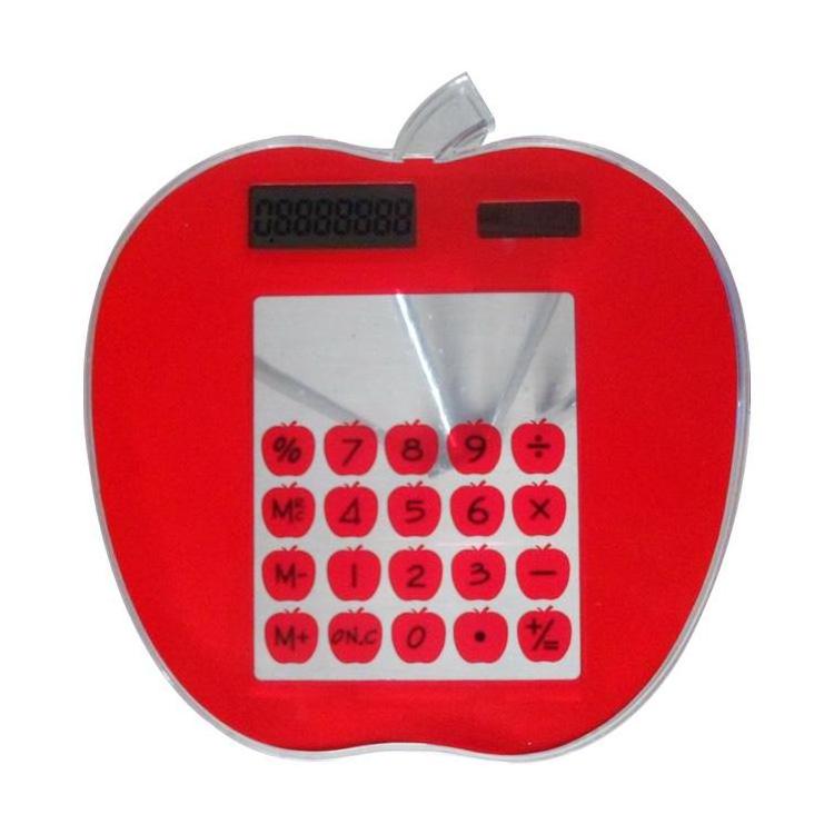 Creative Apple Shape Big Size Touch Screen Solar Transparent Calculator