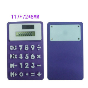 Pocket Promotional Gift Electronic Silicone Folding 8-digit Solar Calculator