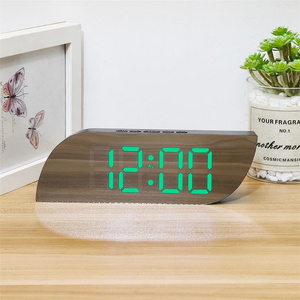 Creative Home Desktop Electronic LED Display Digital Mirror Clock With USB Cable Temperature Alarm Clock