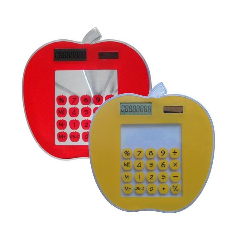 Creative Apple Shape Big Size Touch Screen Solar Transparent Calculator