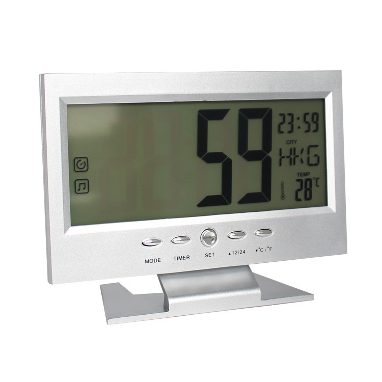 Bedroom Living Room Large LCD Display Electronic digital Calendar Alarm Clock