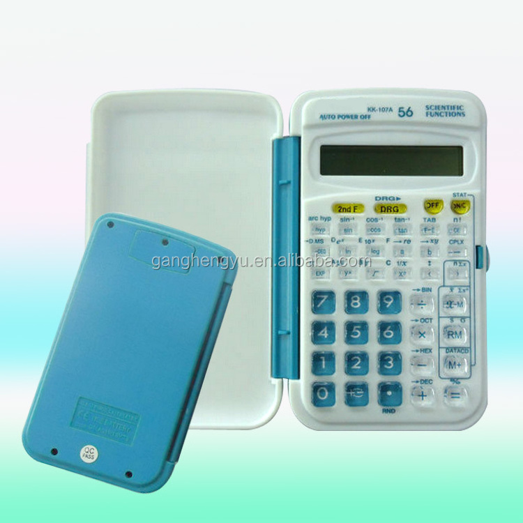 56 Kinds Of Scientific Examination Function Slip Cover 10 Digits Pocket Scientific Calculator KK-107