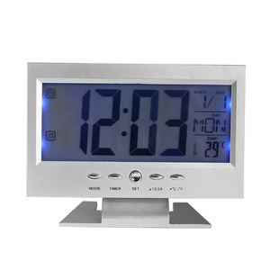 Bedroom Living Room Large LCD Display Electronic digital Calendar Alarm Clock