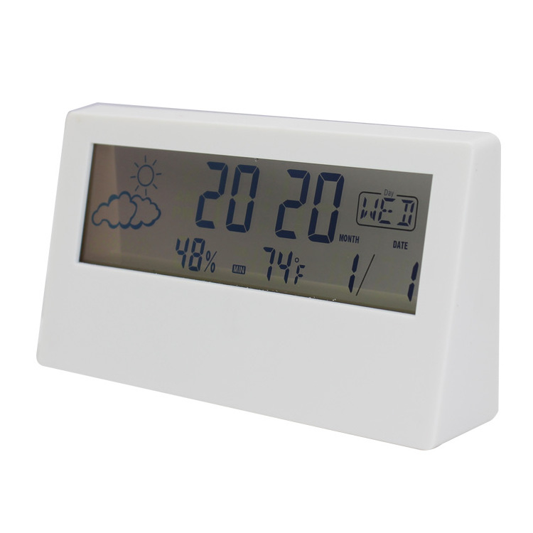 Modern Simple LED Luminous Perpetual Calendar Transparent Temperature And Humidity Weather Electronic Clock