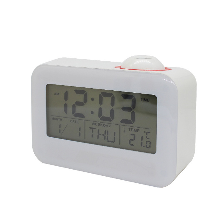 Creative new blue LED backlight perpetual calendar electronic alarm clock luminous projection digital clock band temperature