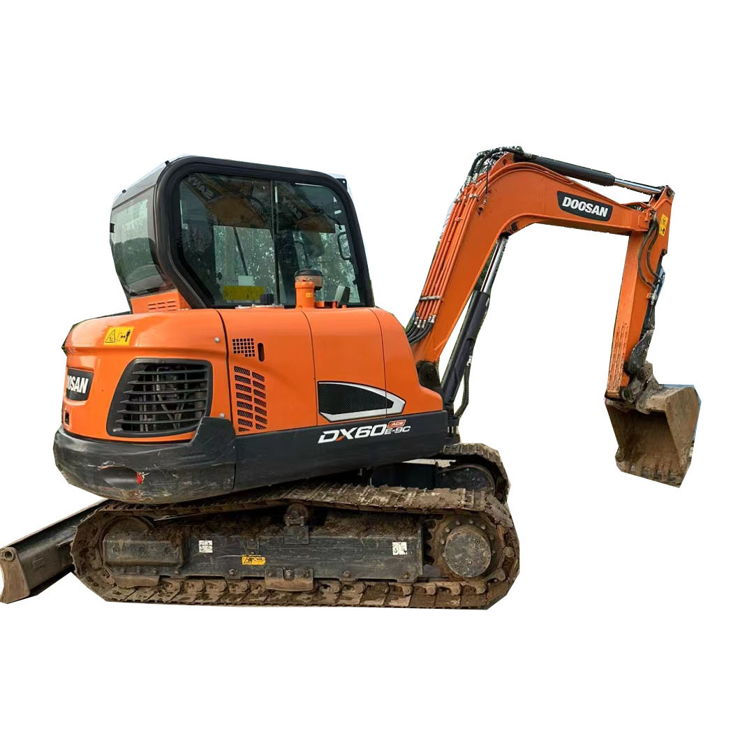 High quality Korea used Doosan DX60 hydraulic backhoe crawler 6 tons mini used excavator