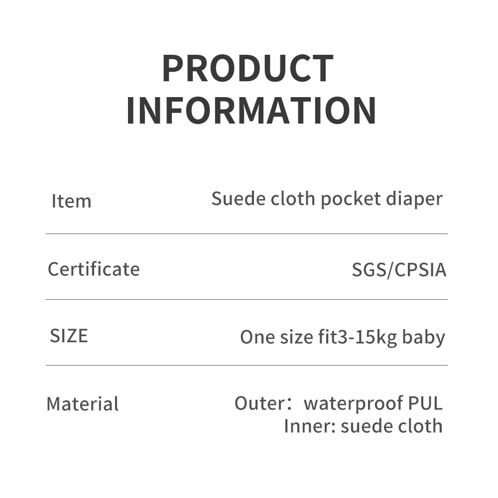 Wholesale Products Baby Reusable Diapers Washable Cloth Diapers For Babies Adjustable Baby Pocket Cloth Diaper