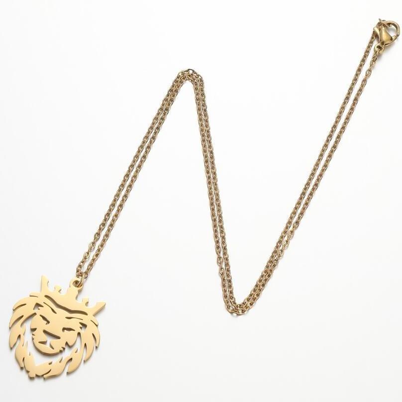 New Fashion Crown Lion Pendant Women's Necklace Personalized Simple Fashion Jewelry Accessories