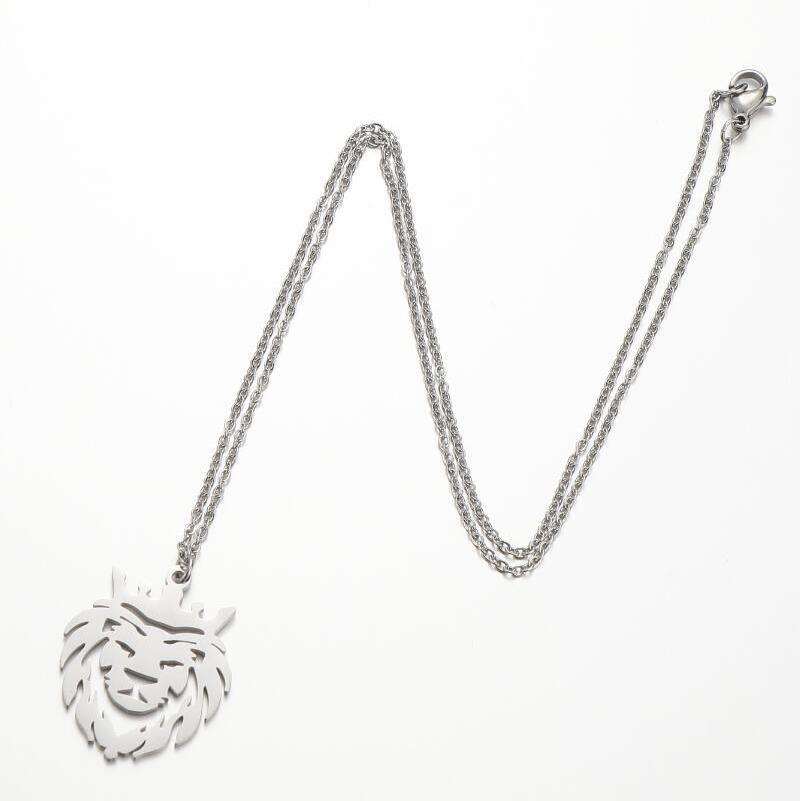 New Fashion Crown Lion Pendant Women's Necklace Personalized Simple Fashion Jewelry Accessories