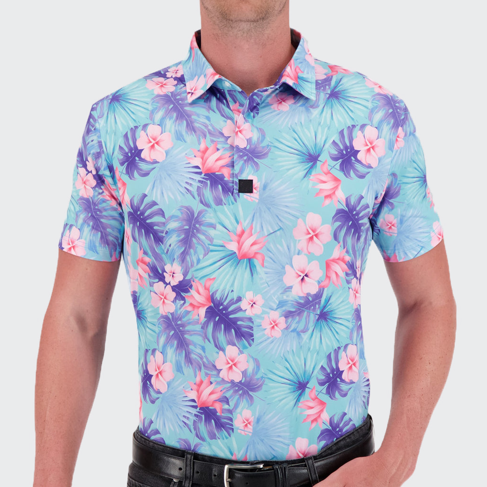 Custom Print DryFit Golf Sublimation Shirts Men 88 polyester 12 spandex Shirts Performance Polo T Shirt Manufacture