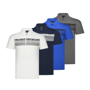 wholesale golf apparel men's summer sport high-quality mens polyester t shirts custom sublimation printed polo