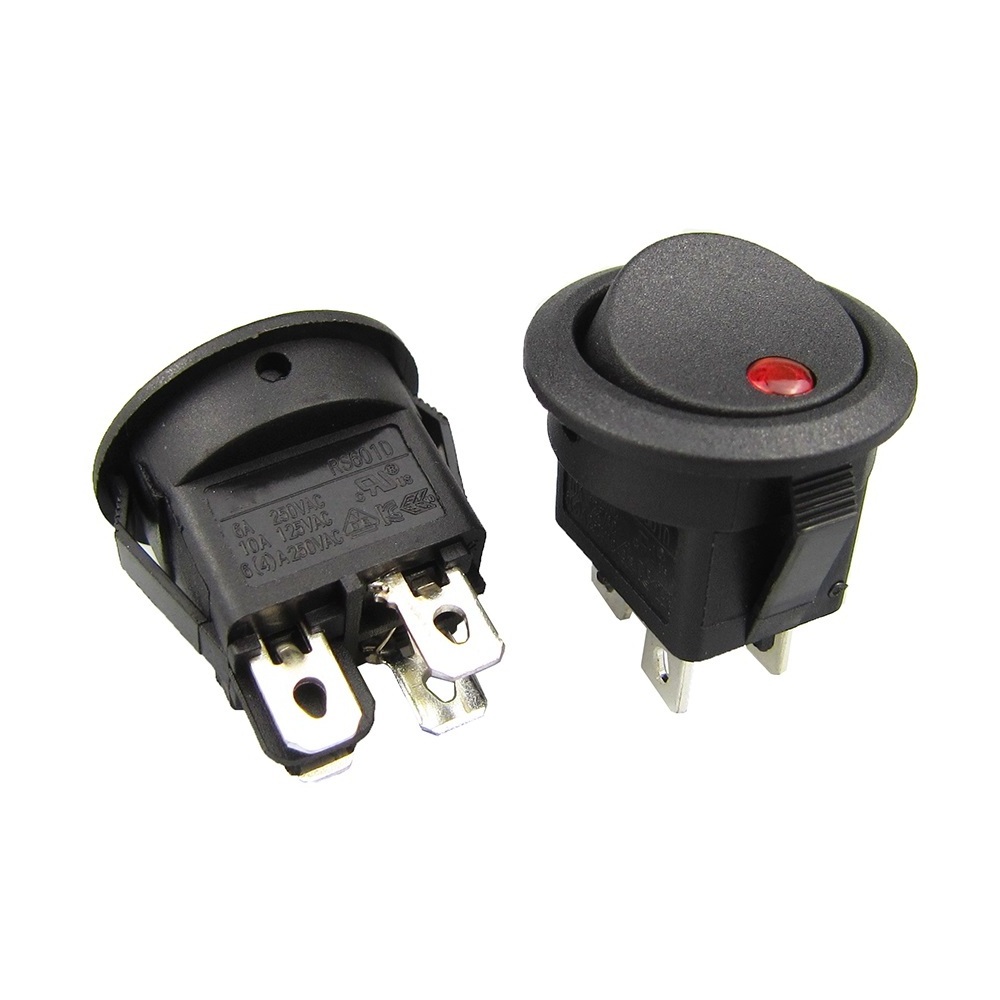 mini round switches light switch 12v panel LED 12v rocker switch