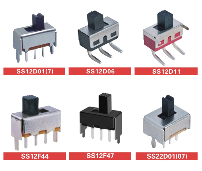 Micro DPDT 2P2T Panel Mount Vertical Type Slide Switch