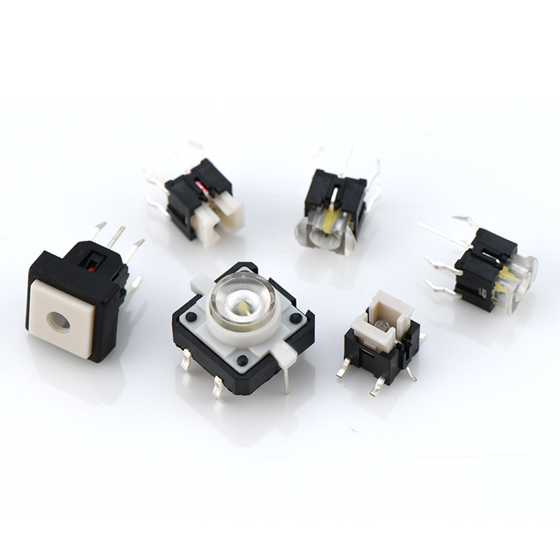 Factory 4Pin smd 2Pin led tactile switch 6*6 waterproof 4*4 metal 6x6 tact switches Tact Push Button Switch