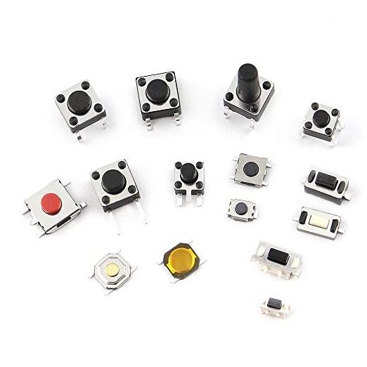 Factory 4Pin smd 2Pin led tactile switch 6*6 waterproof 4*4 metal 6x6 tact switches Tact Push Button Switch