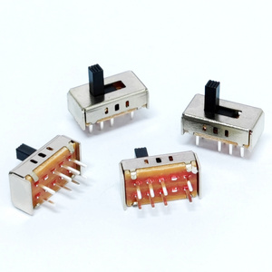 3 way slide switch 8 pin straight hole 2p3t 3 position slide switch