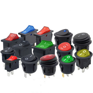 mini round switches light switch 12v panel LED 12v rocker switch