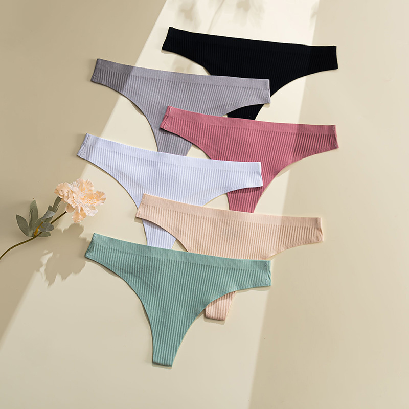 New Arrive 6 Colors Thongs Sexy Women G-string Underwear Soft Cotton Lady Woman Panties