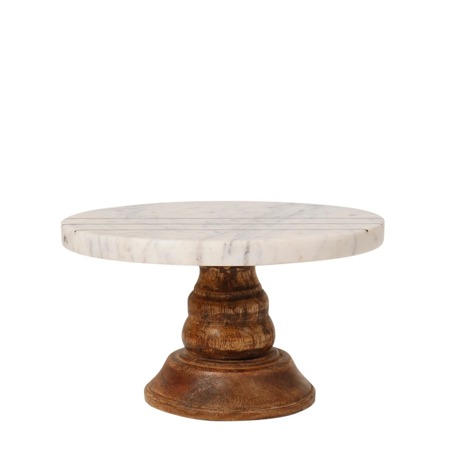 New Arrival Marble Cake Stand With Wooden Base For Wedding Party Table Decoration Cake Stand Holder