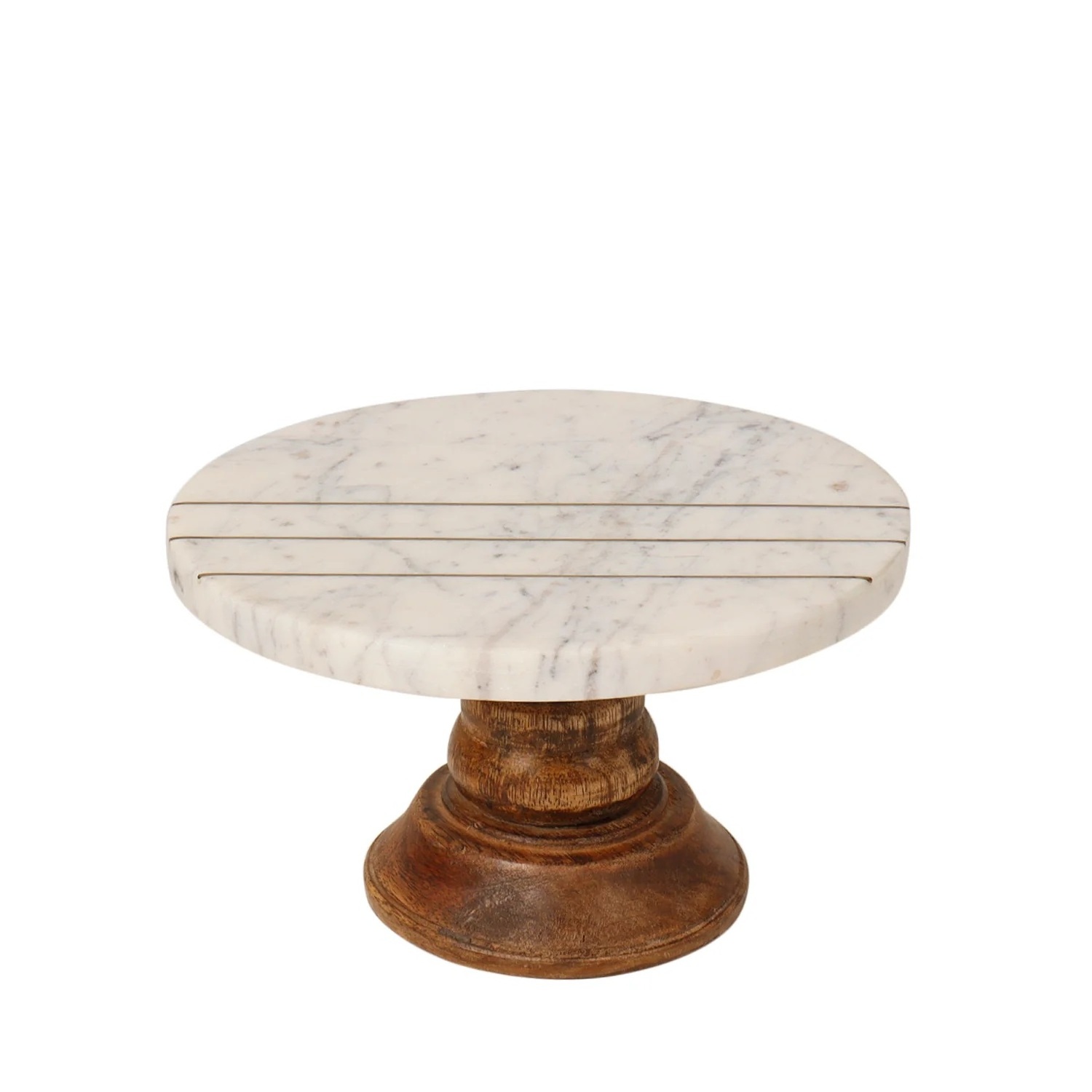 New Arrival Marble Cake Stand With Wooden Base For Wedding Party Table Decoration Cake Stand Holder