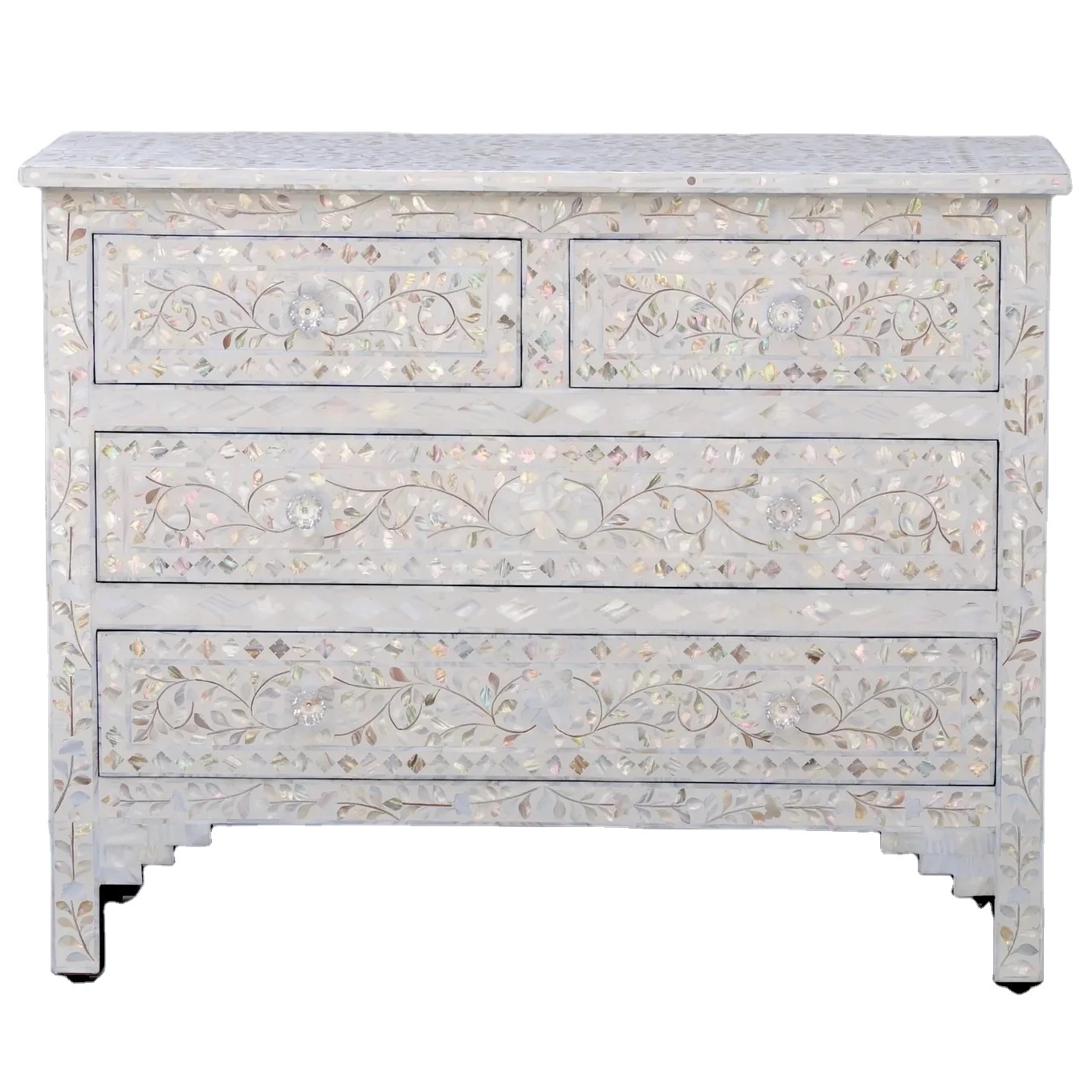 Mother of Pearl Inlay Antique Design Chest Cabinet 7 Drawer Living Room Furniture Storage Cabinet Dresser At Cheap Price