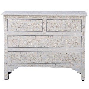 Mother of Pearl Inlay Antique Design Chest Cabinet 7 Drawer Living Room Furniture Storage Cabinet Dresser At Cheap Price