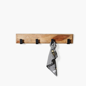 Movable Metal Hooks for Hanging Clothes Livingroom Storage Holders Door Entrance Key Hanger Bag Holder Wood Coat Rack Hotsales