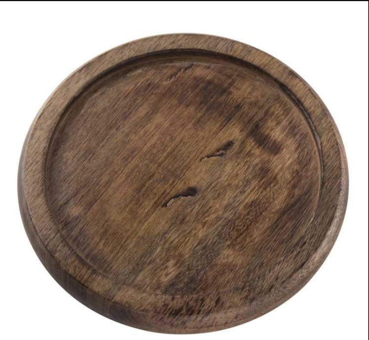 Wholesale Price Wooden Cake Platter With Glass Dome Rounded Wooden Cup Cake Stand For Home Hotel Restaurant