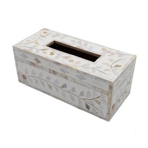 Best Selling Floral Design Mother of Pearl Inlay Tissue Box Holder Best Quality & Good Color Tissue Box Holder