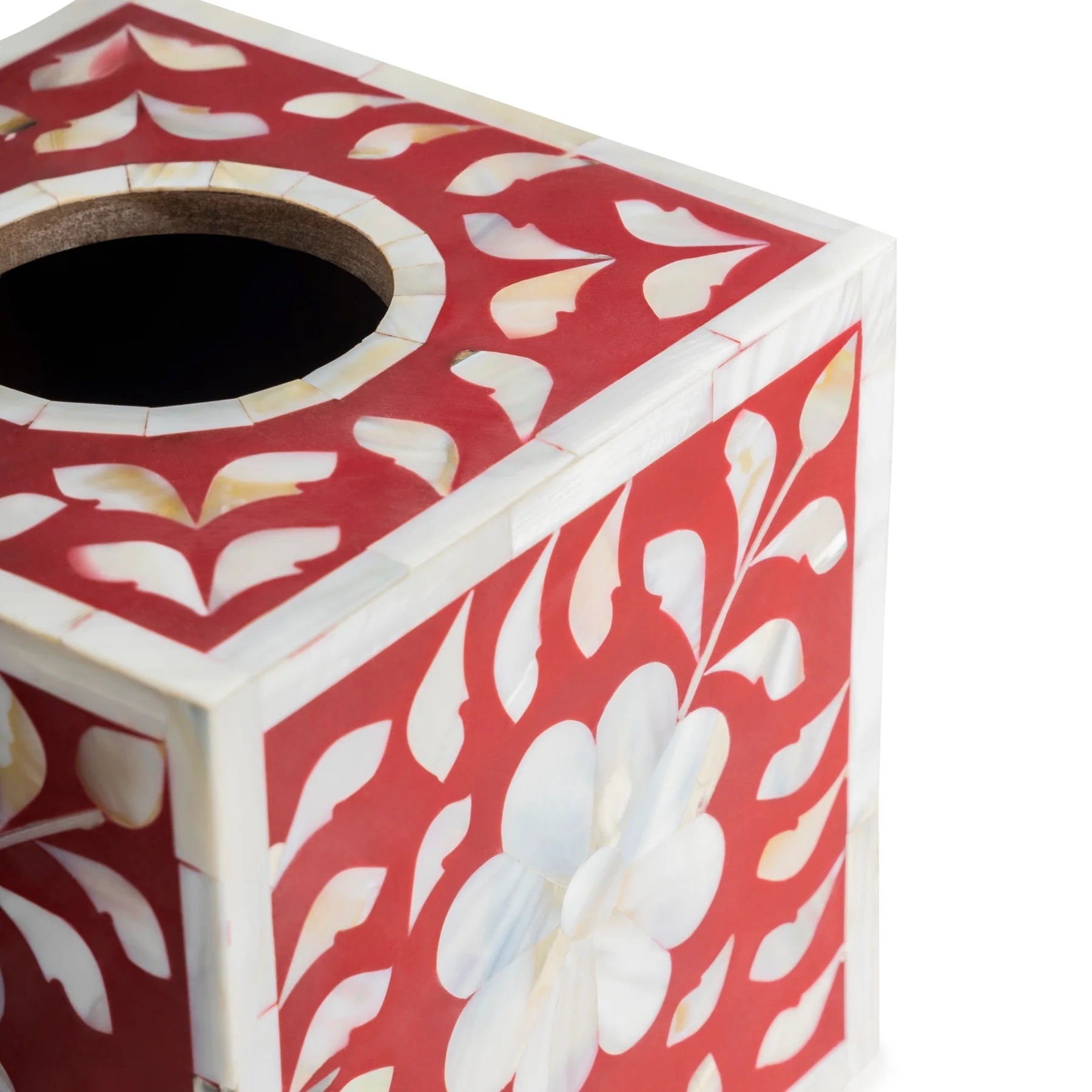 Best Selling Floral Design Mother of Pearl Inlay Tissue Box Holder Best Quality & Good Color Tissue Box Holder