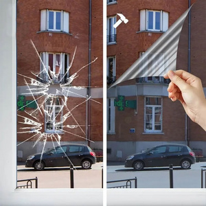 2mil Clear Security Window Film  Safety Shatterproof Glass Protective Vinyl Adhesive, Explosion-Proof Transparent Film