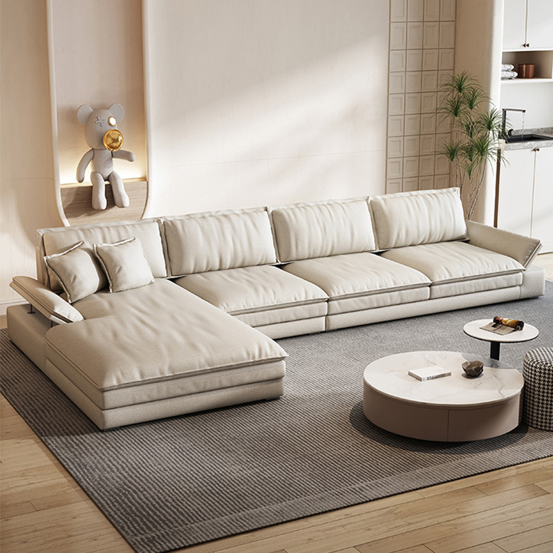 Comfy Modern L Shape Sectional Sofa with Pillows Deep Seat Extra Large Couches Over Size Corner Sofa Living Room Sofas