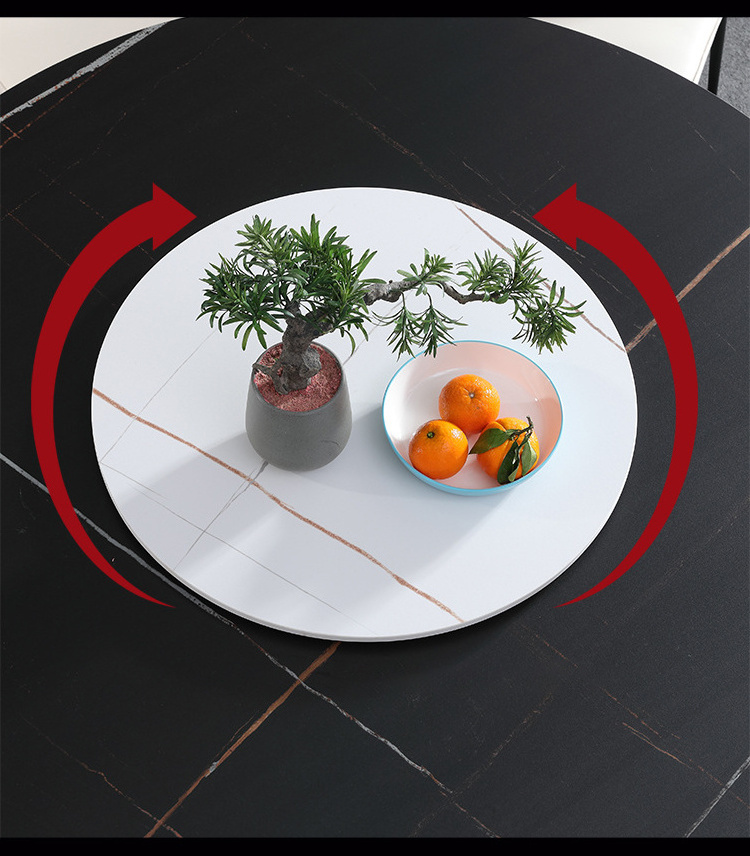 Round marble top dinning table Chinese dining table metal furniture sets round marble top dinning table