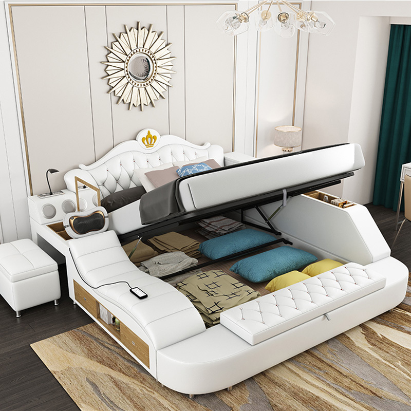 Modern Popular Design Intelligent Multifunctional Luxury leather space saving wall bed Cardboard smart Sofa Bed