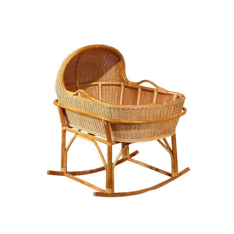 New Arrival Natural Rattan Crib Bassinet For Baby Cheap Price Handmade Sleeping Kids Bedroom Furniture For New Born Bed Baby